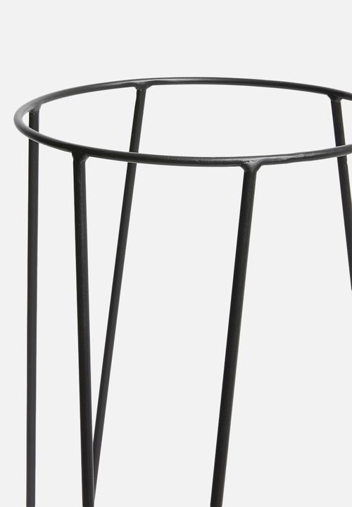 Sixth Floor - Banjar standing planter - black & brown