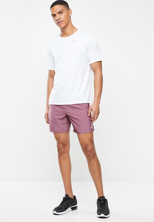 Nike - Breathe run short sleeve top - white