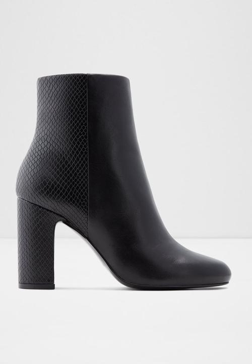 aldo black leather boots