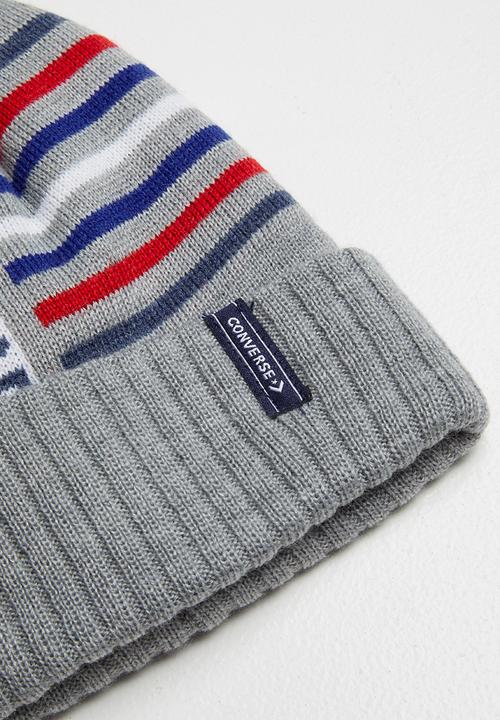 Converse - Can All Star stripe beanie - grey 