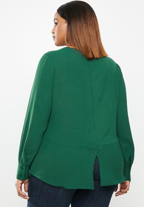 edit Plus - Cuffed shell blouse - green
