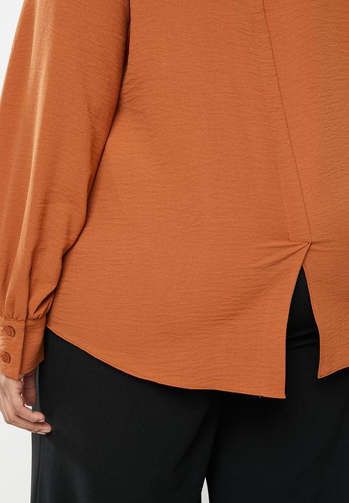 edit Plus - Cuffed shell blouse - rust