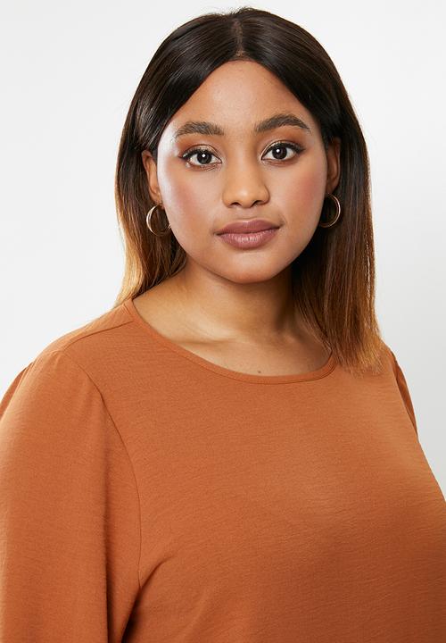 edit Plus - Cuffed shell blouse - rust