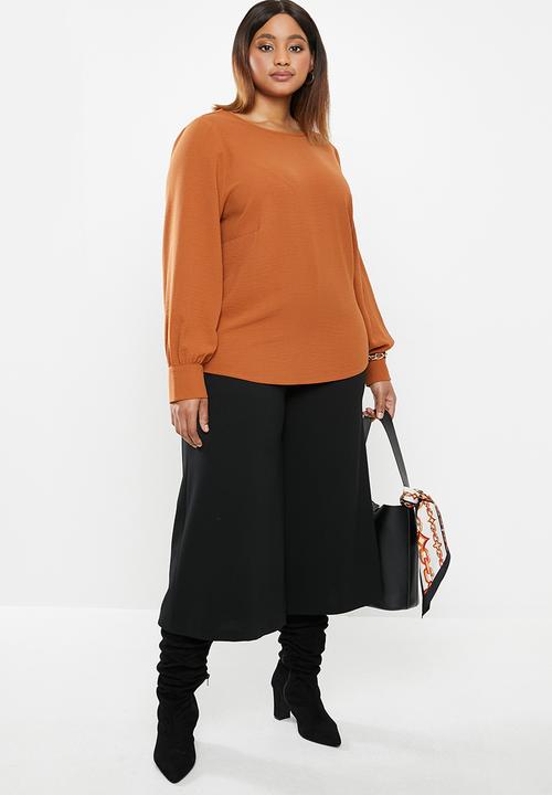 edit Plus - Cuffed shell blouse - rust