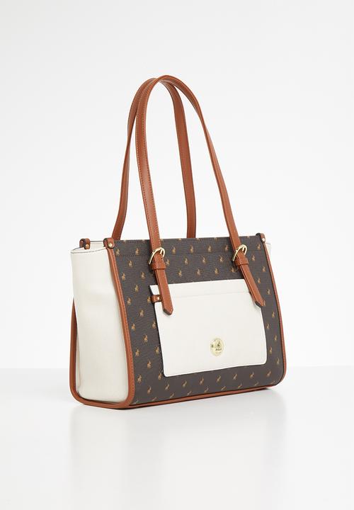 POLO - Stratford tote - cream & brown 