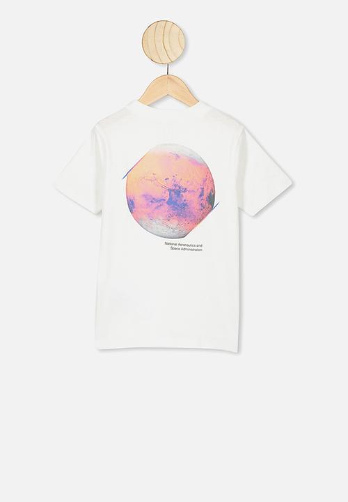 Cotton On - Co-lab short sleeve tee - lcn nas vintage white/nasa moon