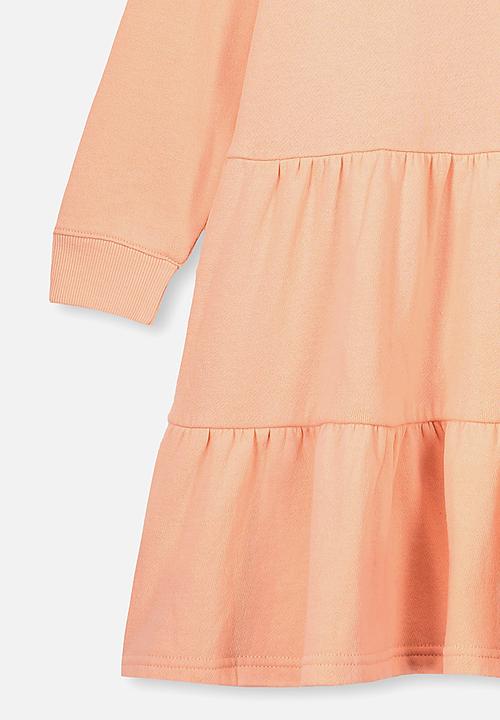 Cotton On - Angie long sleeve dress - peach