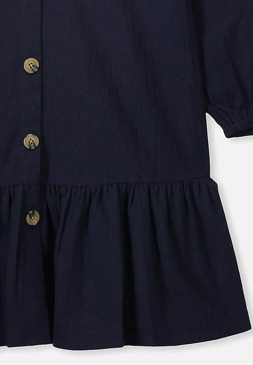 Free by Cotton On - Leila long sleeve dress - navy