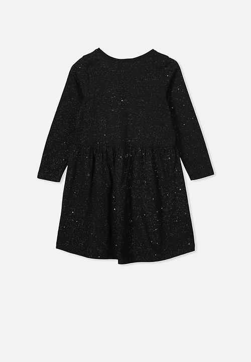 Cotton On - Freya long sleeve dress - black