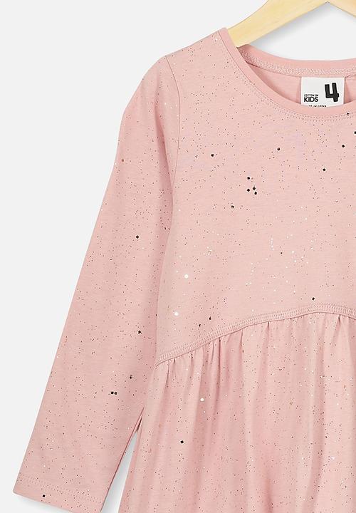 Cotton On - Freya long sleeve dress - pink