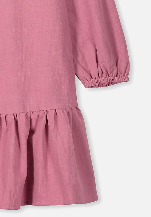 Free by Cotton On - Leila long sleeve dress - pink 