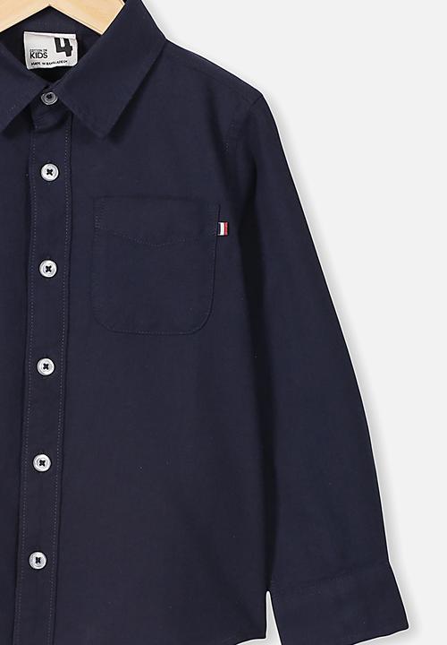 Cotton On - Prep long sleeve shirt - navy