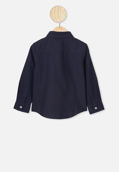 Cotton On - Prep long sleeve shirt - navy