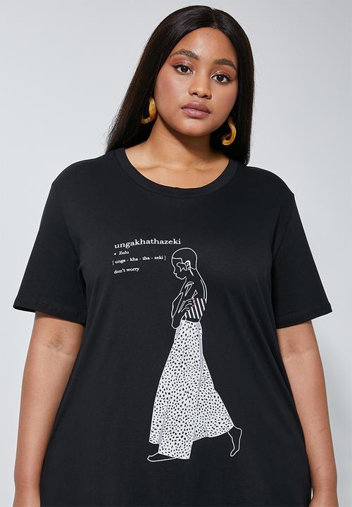 Superbalist - Printed face graphic tee - black
