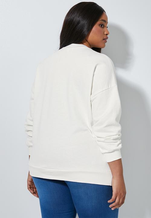 Superbalist - Graphic crew sweat - milk