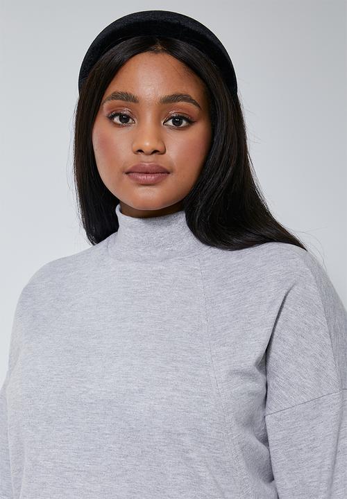 Superbalist - Cutline highneck fleece dress - grey