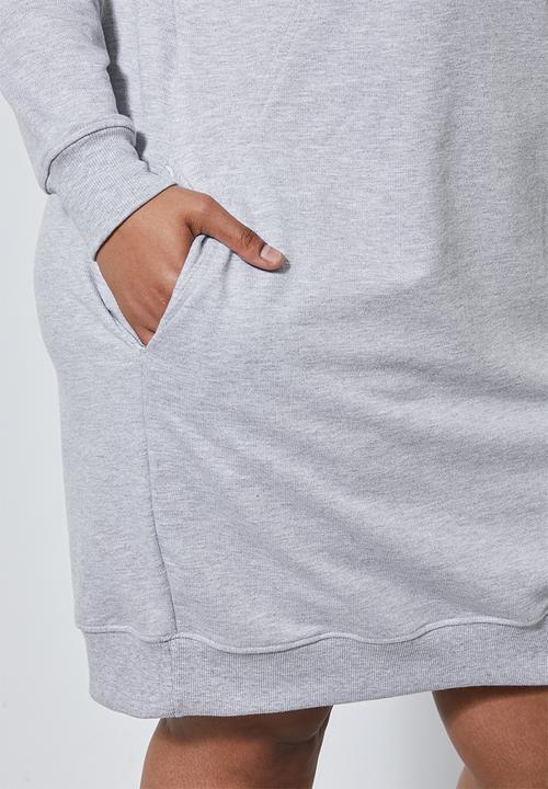 Superbalist - Cutline highneck fleece dress - grey