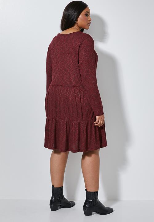 Superbalist - Trapeze dress(plus) - burgundy 