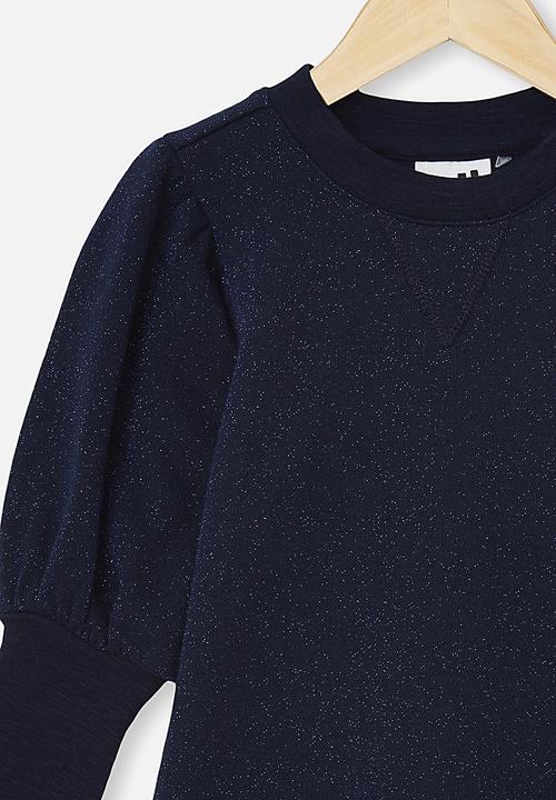 Cotton On - Palila puff sleeve fleece - navy