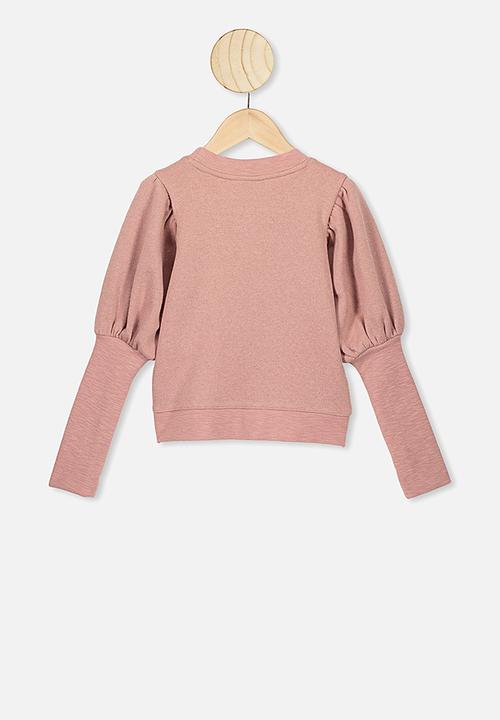 Cotton On - Palila puff sleeve fleece - pink