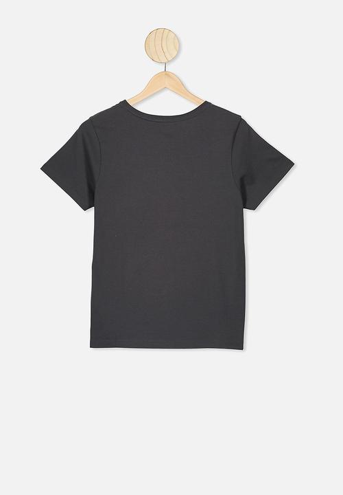 Free by Cotton On - Girls license classic short sleeve tee - charcoal 