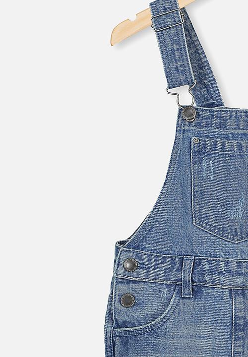 Cotton On - Dungaree  - alaskin mid blue wash