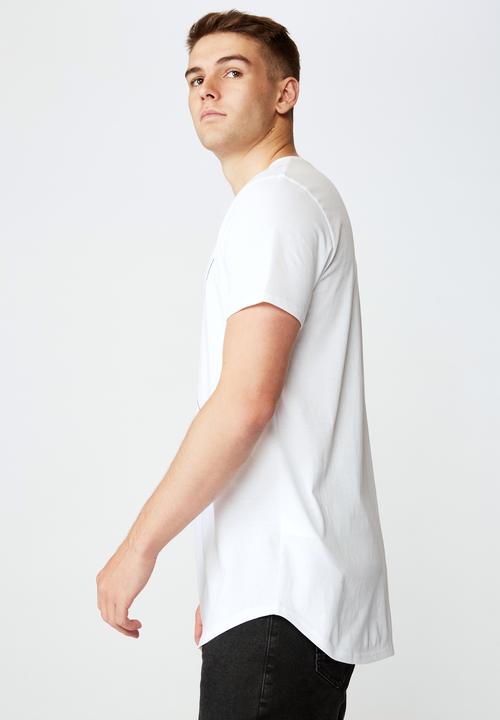 Factorie - Nothing to lose curved graphic T-shirt - white
