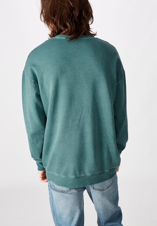 Factorie - Washington oversized graphic crew - green