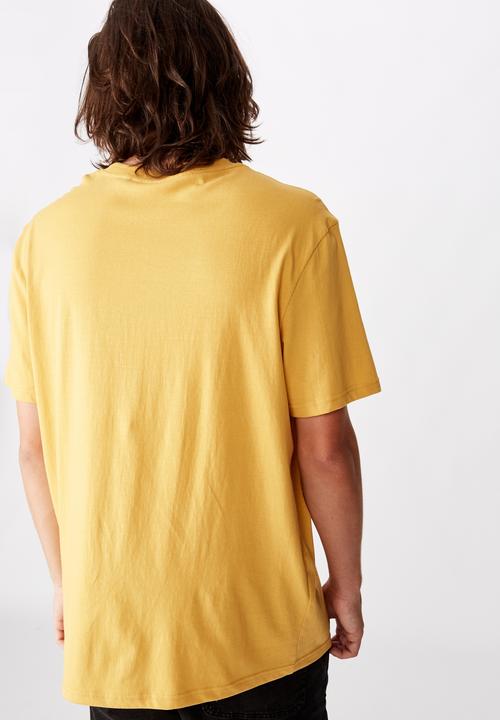 Factorie - Fear none regular graphic T-shirt - yellow