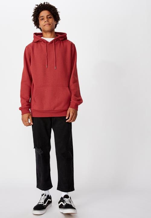 Factorie - Basic hoodie - red