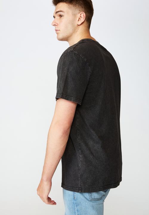 Factorie - Arizona regular graphic T-shirt - washed black