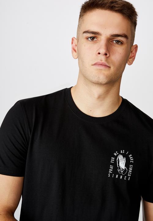 Factorie - Sinner slim graphic T-shirt - black