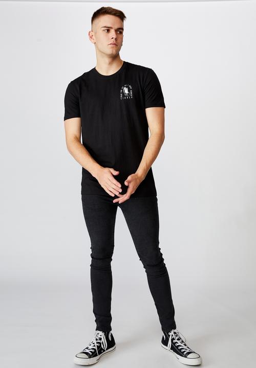 Factorie - Sinner slim graphic T-shirt - black