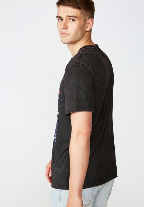 Factorie - Street machine regular graphic T-shirt - washed black