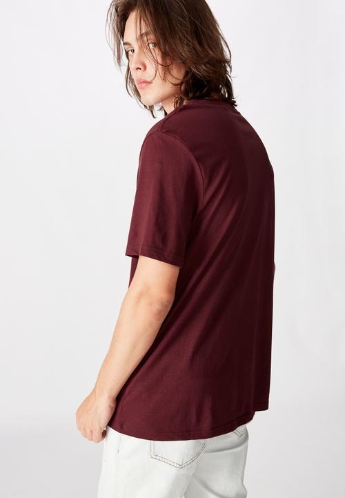 Factorie - Enemies regular graphic T-shirt - burgundy