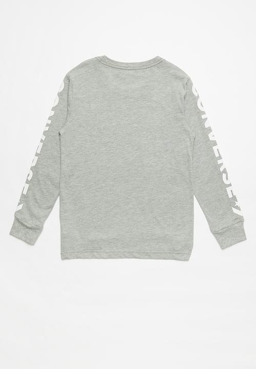 Converse -  Converse star chevron wm long sleeve tee - grey 