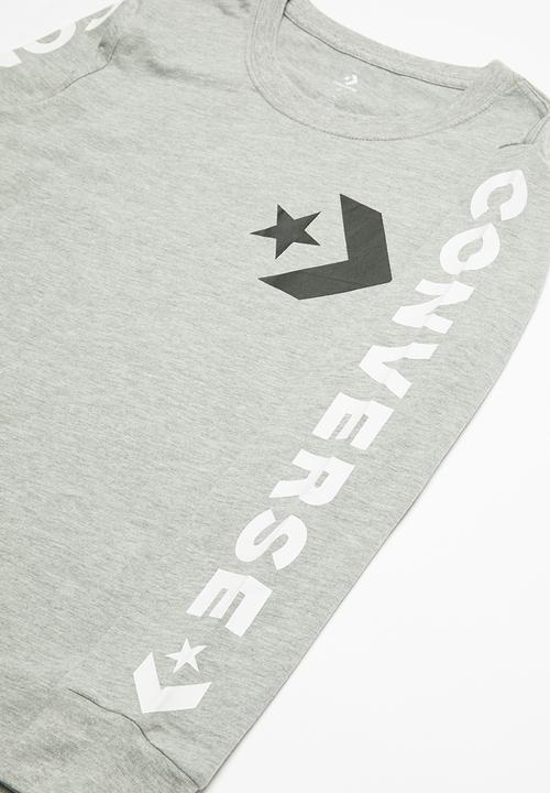 Converse -  Converse star chevron wm long sleeve tee - grey 
