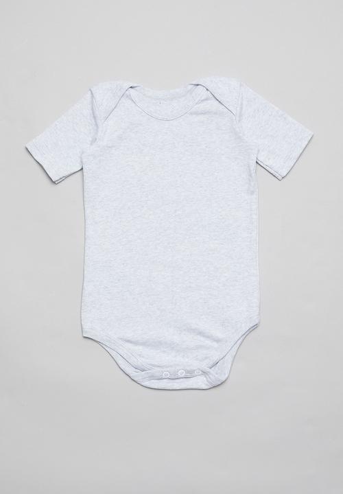Pop Candy - 2 Pack short sleeve body vests - grey