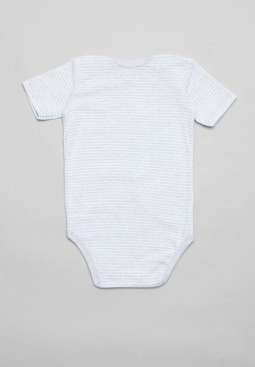 Pop Candy - 2 Pack short sleeve body vests - grey