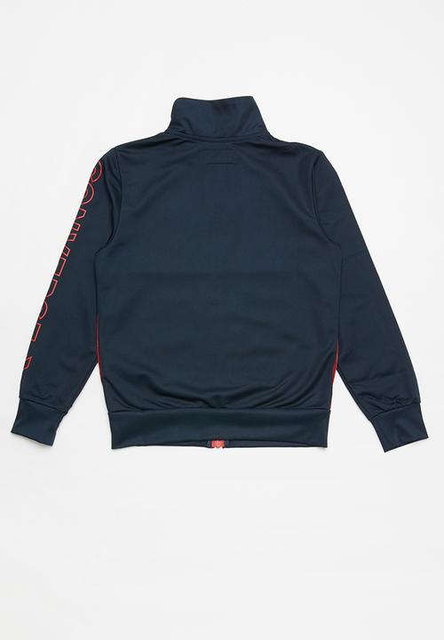 Converse - Converse wordmark half zip - navy & red