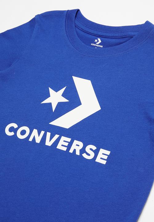Converse - Converse boys stack wordmark graphic tee - blue