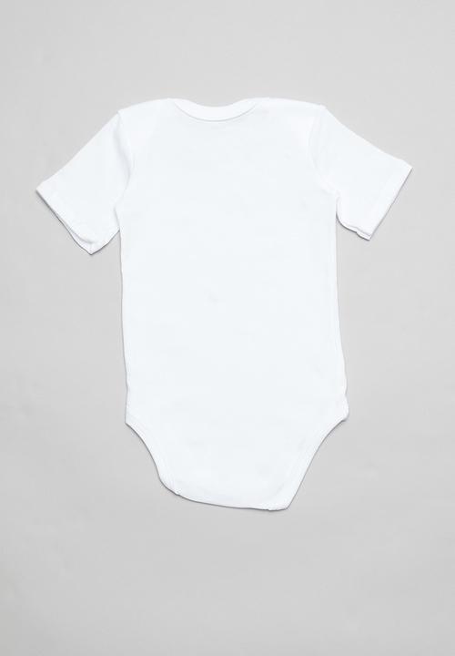 Pop Candy - 2 Pack short sleeve body vests - blue & white
