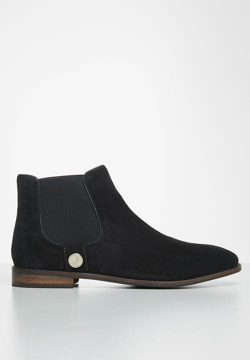 POLO - Chelsea suede boot - black