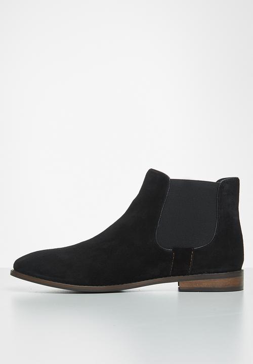 POLO - Chelsea suede boot - black
