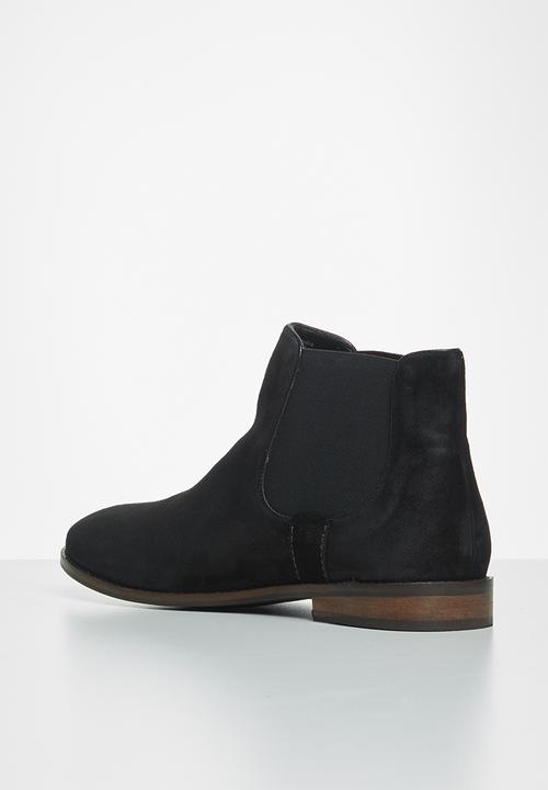 POLO - Chelsea suede boot - black