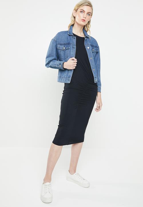 Jacqueline de Yong - Nola stripe dress - navy