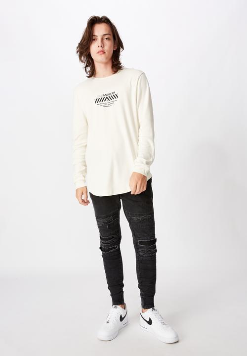 Factorie - Semi cuffed denim jean - washed black