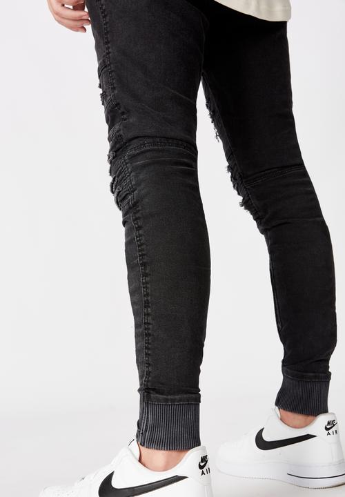 Factorie - Semi cuffed denim jean - washed black