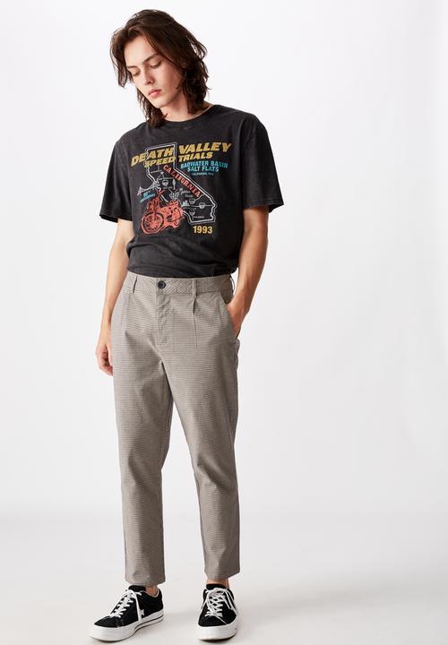 Factorie - Relaxed tapered leg pant - york check