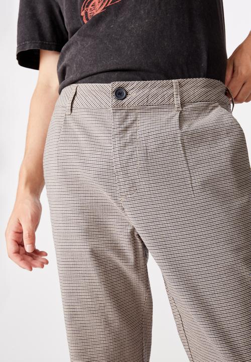 Factorie - Relaxed tapered leg pant - york check